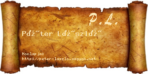 Péter László névjegykártya